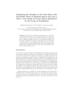 Estimating the Template in the Total Space with the Fr&eacute;chet Mean