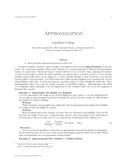 Approximation - OpenStax CNX