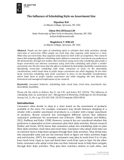The Influence of Scheduling Style on Assortment Size Introduction