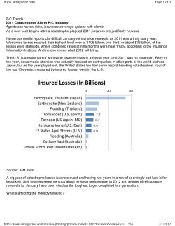 P-C Trends 2011 Catastrophes Alarm P