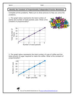 Identify the Constant of Proportionality Independent