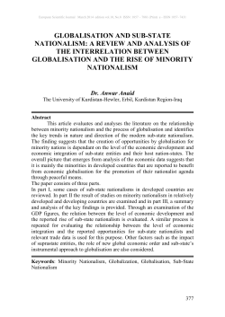 globalisation and sub-state nationalism