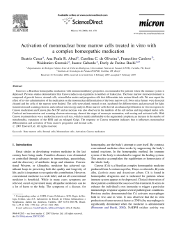 Activation of mononuclear bone marrow cells treated in vitro with a
