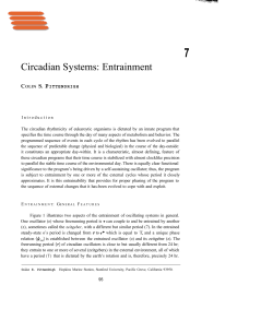 Circadian Systems: Entrainment