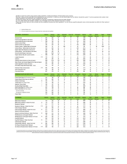 Houlihan`s nutritional information