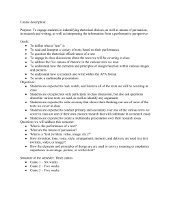 Course description: Purpose: To engage students in indentifying