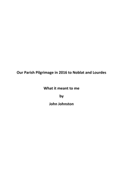 Our Parish Pilgrimage in 2016 to Noblat and Lourdes - Welcome