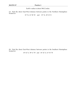 MATH 117 Practice 1 Earth`s radius is about 3963.2 miles. (a) Find