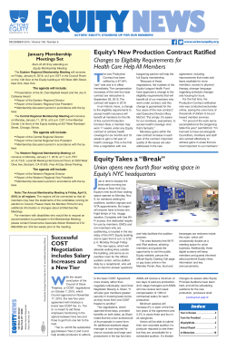 Equity News - Vol 100, Issue 9 - Dec 2015