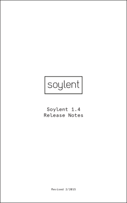 Soylent 1.4 Release Notes