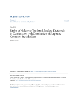Rights of Holders of Preferred Stock to Dividends in Conjunction