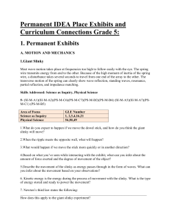 Exhibit and Experiment GLE Connections