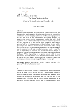 The Writer Walking the Dog: Creative Writing Practice and Everyday