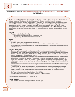 Most/Least Important Idea(s)