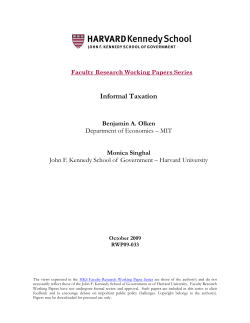 Informal Taxation - Harvard University