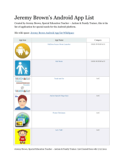 Jeremy Brown`s Android App List