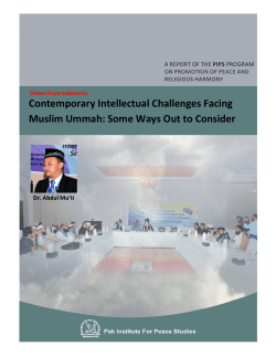 Contemporary Intellectual Challenges Facing Muslim Ummah