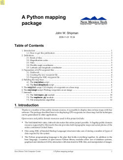 A Python mapping package