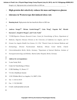 High-protein diet selectively reduces fat mass and improves glucose