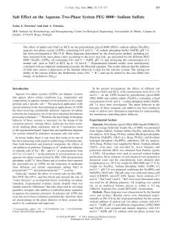 Salt Effect on the Aqueous Two-Phase System PEG 8000&minus;Sodium