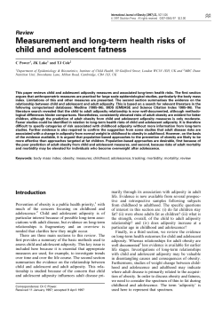 Measurement and long-term health risks of child and