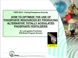 how to optimize the use of phosphate resources by - IPNI