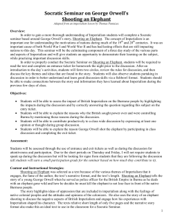 Socratic Seminar on George Orwell`s Shooting an Elephant