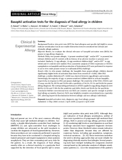 Basophil activation tests for the diagnosis of food allergy - Lab-Tech