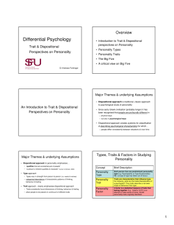 Differential Psychology