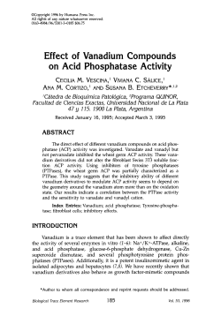 Effect of vanadium compounds on acid phosphatase