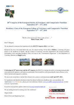 20 Congress of the European Society of Veterinary and