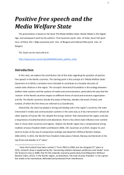 Positive free speech and the Media Welfare State