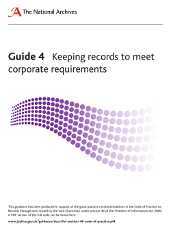 Keeping records to meet corporate requirements
