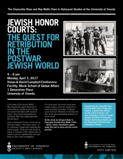 JEWISH HONOR COURTS: THE QUEST FOR RETRIBUTION IN