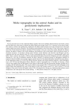 Moho topography in the central Andes and its geodynamic