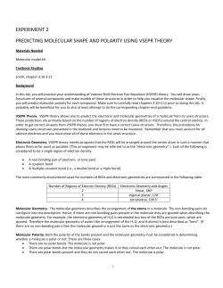 experiment 2 - predicting molecular shape