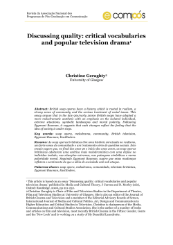 Discussing quality: critical vocabularies and popular television drama1