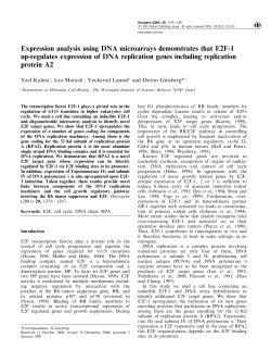 Expression analysis using DNA microarrays demonstrates that E2F