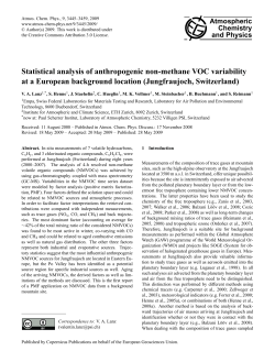 Statistical analysis of anthropogenic non
