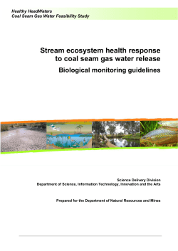 Stream ecosystem health response to coal seam gas water release
