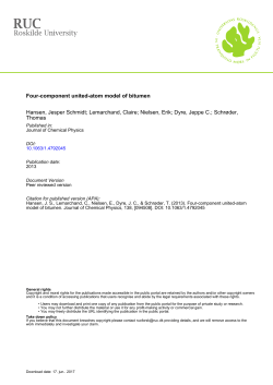 Four-component united-atom model of bitumen Hansen, Jesper