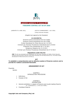 Firearms Control Act, 2000 - South African Police Service