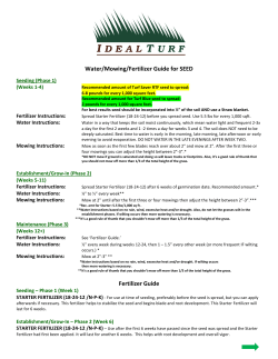 Seed Water-Mowing-Fertilizer Guide