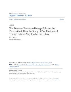 The Future of American Foreign Policy in the Persian Gulf
