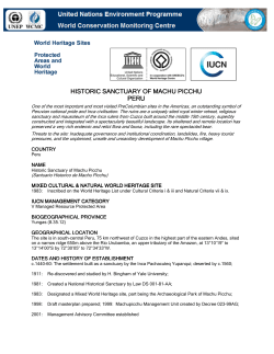 historic sanctuary of machu picchu historic sanctuary of machu