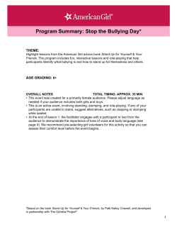 Program Summary: Stop the Bullying Day