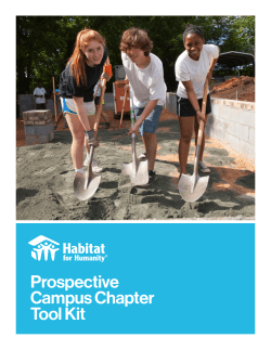 Prospective Campus Chapter Tool Kit