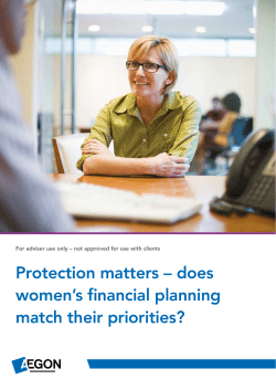Protection matters does womens financial planning match their