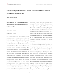 Museums and the Contested Memory of the Korean War