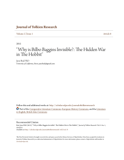 "Why is Bilbo Baggins Invisible?: The Hidden War in The Hobbit"